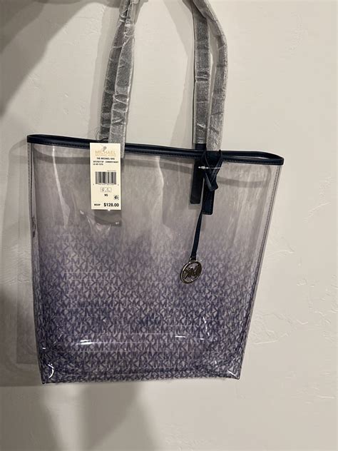 michael kors clear tote bag|michael kors large monogram tote.